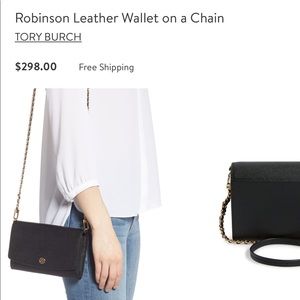 Tory Burch Robinson Leather Clutch